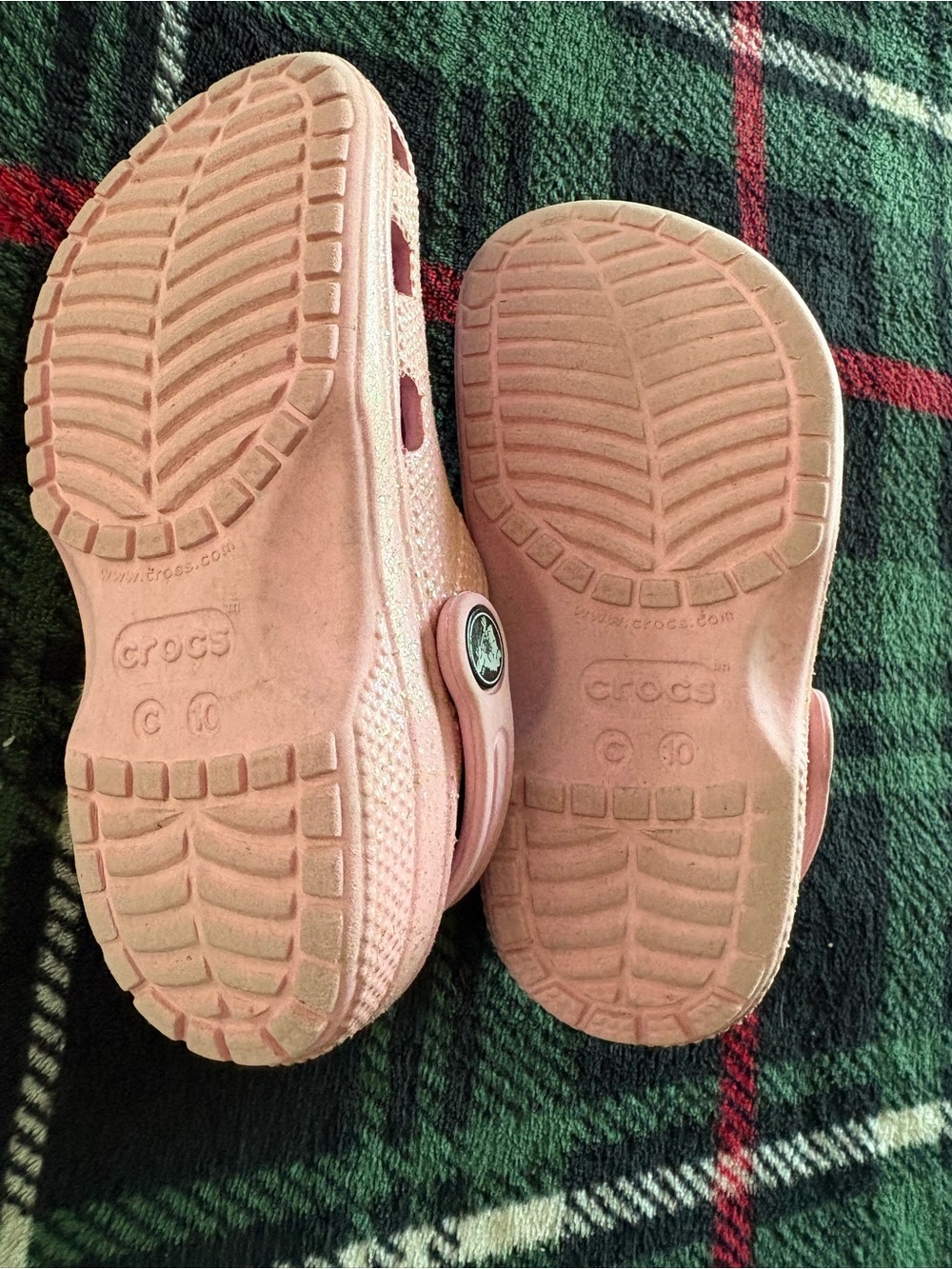 CROCS Pink Glitter Kids Clogs with Heel Strap - Picture 4 of 8